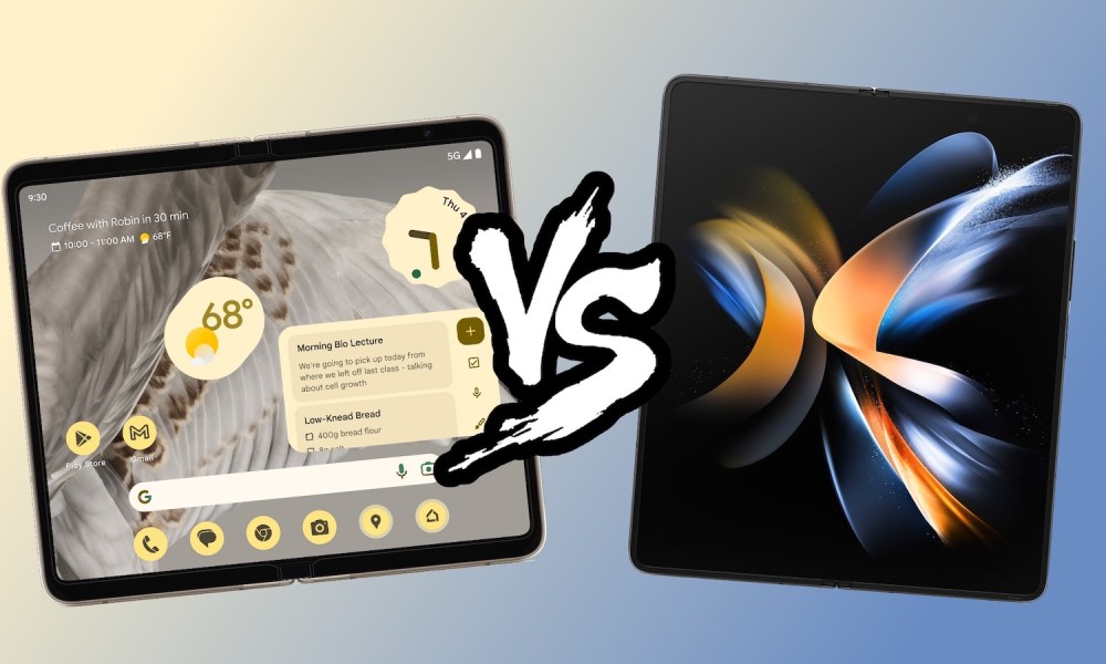 Google Pixel Fold vs. Samsung Galaxy Z Fold 4.