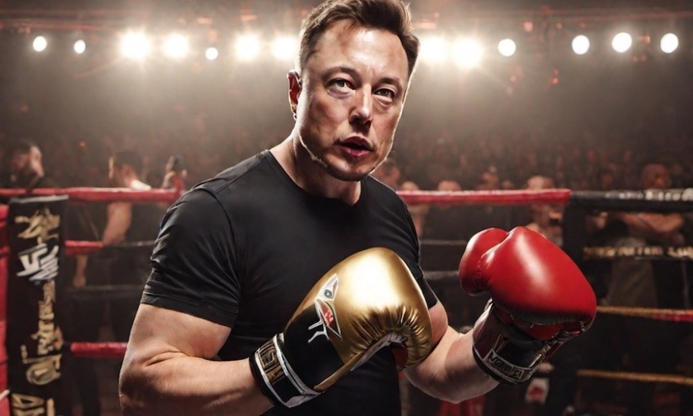 Elon Musk boxing – imagen generada por IA