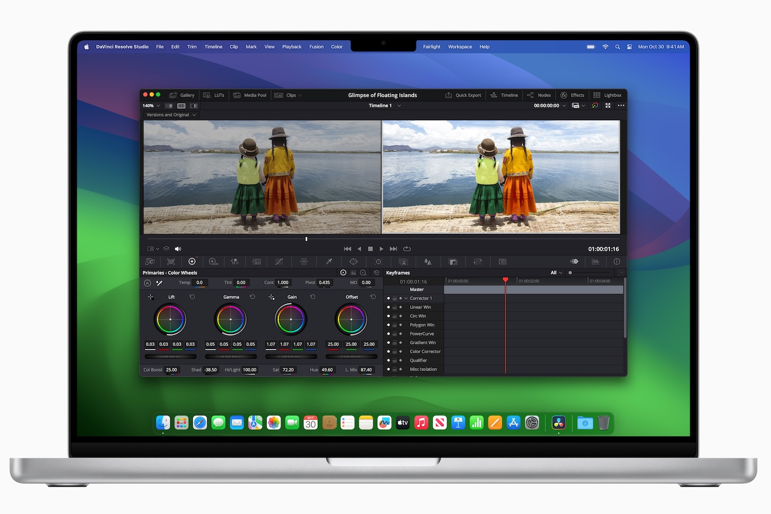 analisis macbook pro 16 m3 apple max davinci resolve 231030