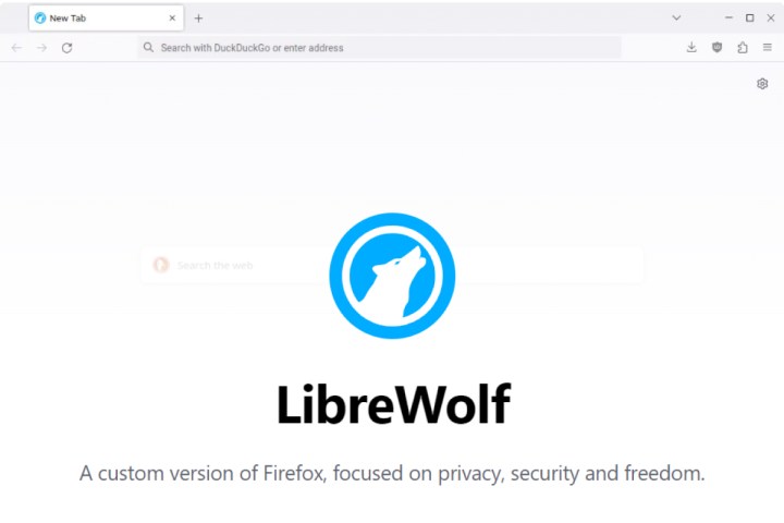 Navegador web LibreWolf.