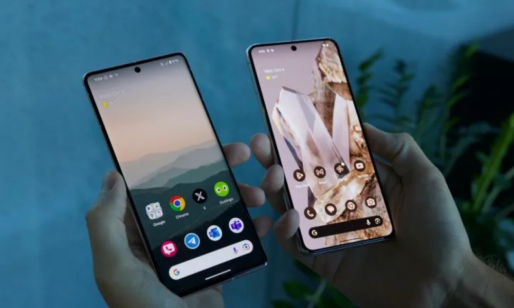 Los Pixel 8 Pro y Pixel 7 Pro frente a frente.