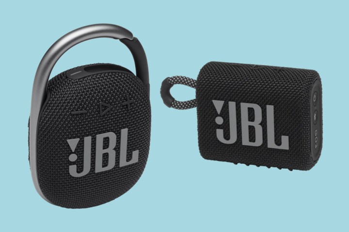 JBL Clip 4 y JBL Go 3.