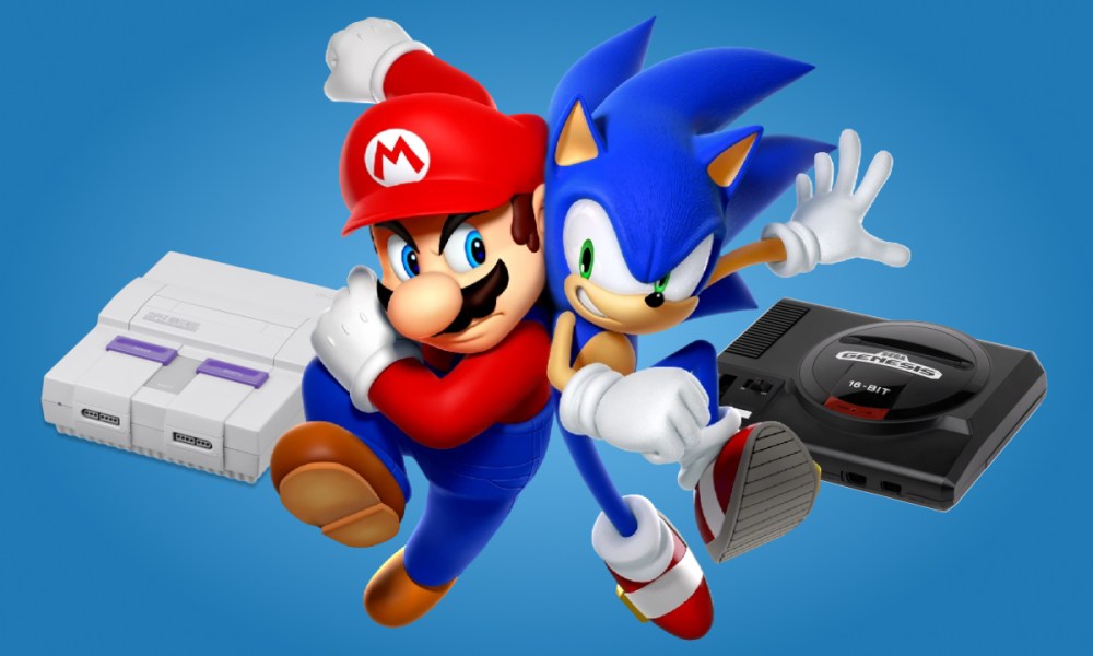 SNES vs. Sega Genesis Mario vs. Sonic.