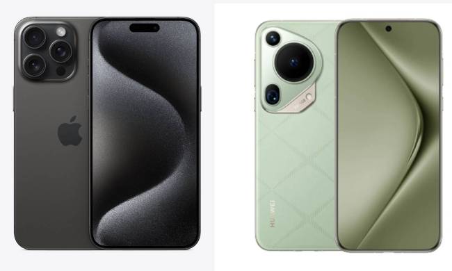 Comparativa del iPhone 15 Pro Max vs Huawei Pura 70 Ultra.