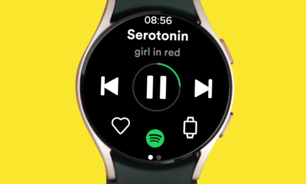 Mejores apps para smartwatch con Wear OS, Spotify.