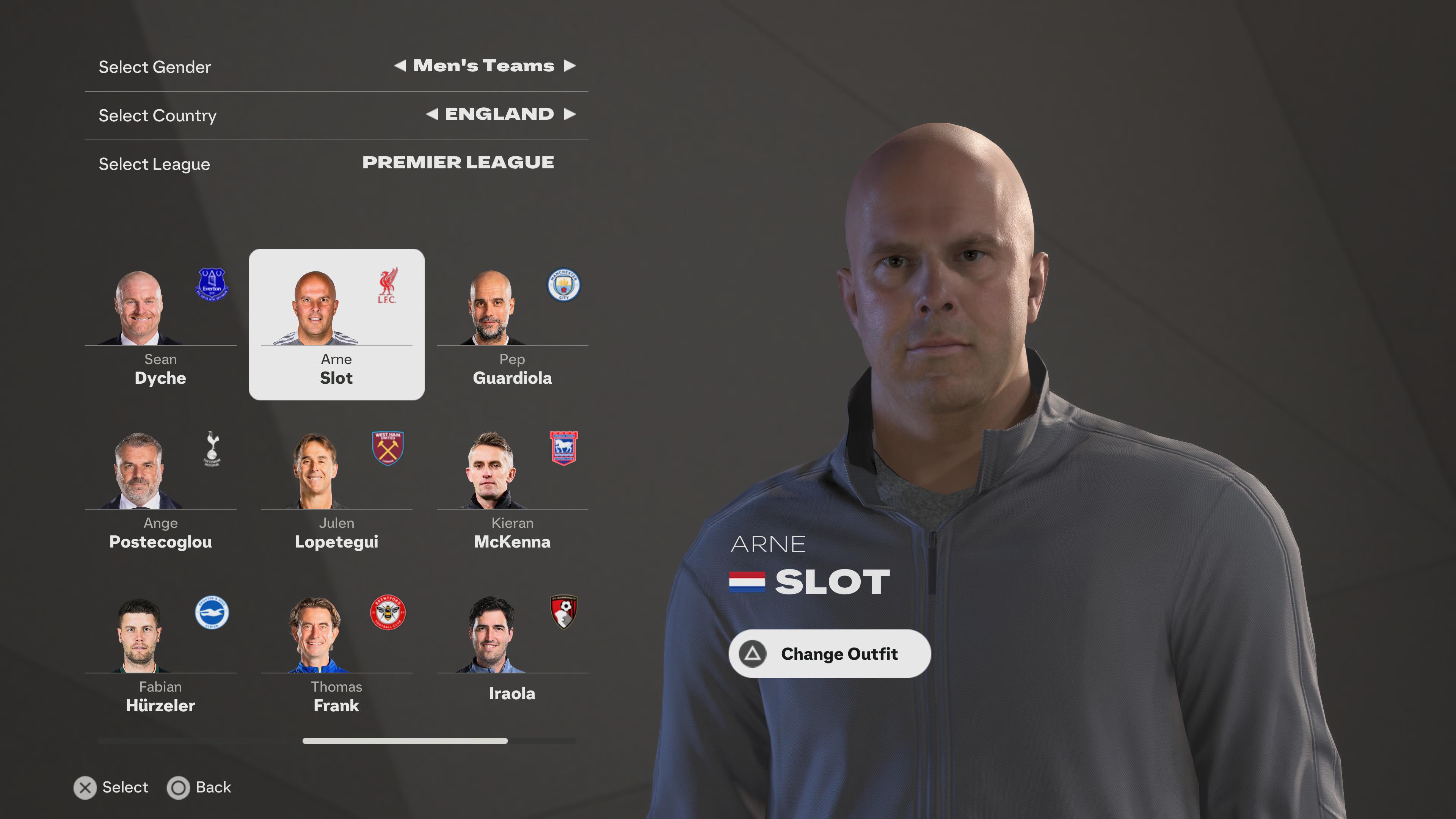 Arne Slot en EA Sports FC 25.