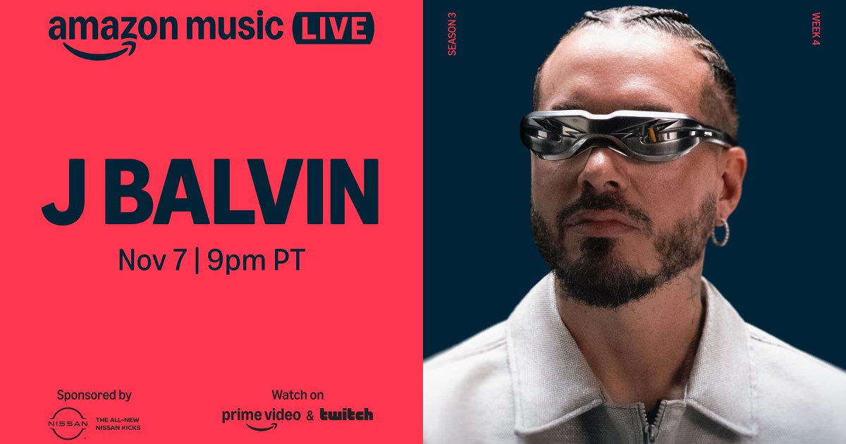 J Balvin se presentará en la tercera temporada de Amazon Music Live