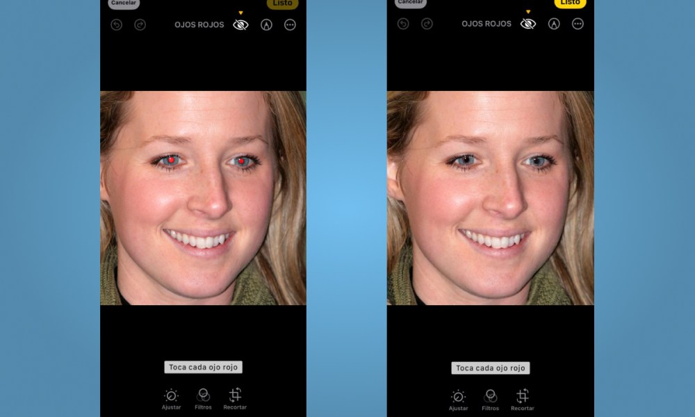 Cómo quitar los ojos rojos de tus fotos en iPhone Portada