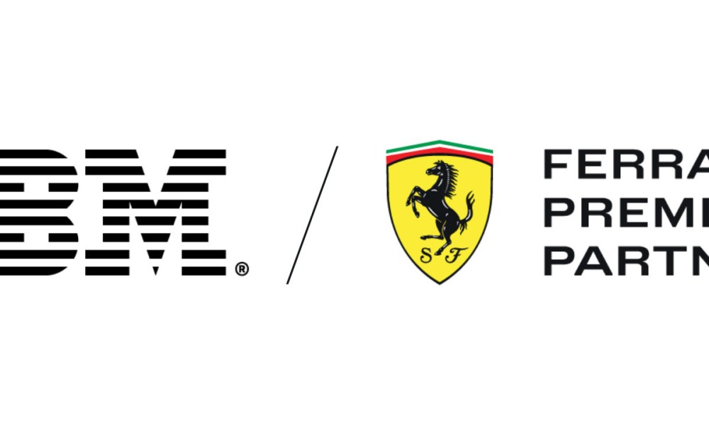 ferrari alianza con ibm formula 1 and banner